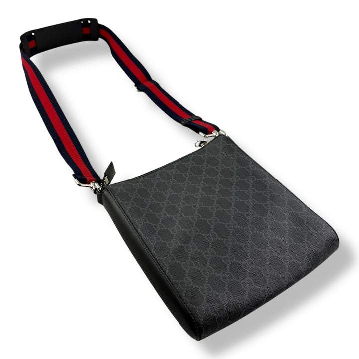 Gucci GG Supreme Monogram Small Black Messenger Bag - Lux Central