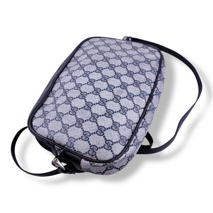 Gucci GG Supreme Monogram Vintage Beige/Navy Crossbody Handbag - Lux Central