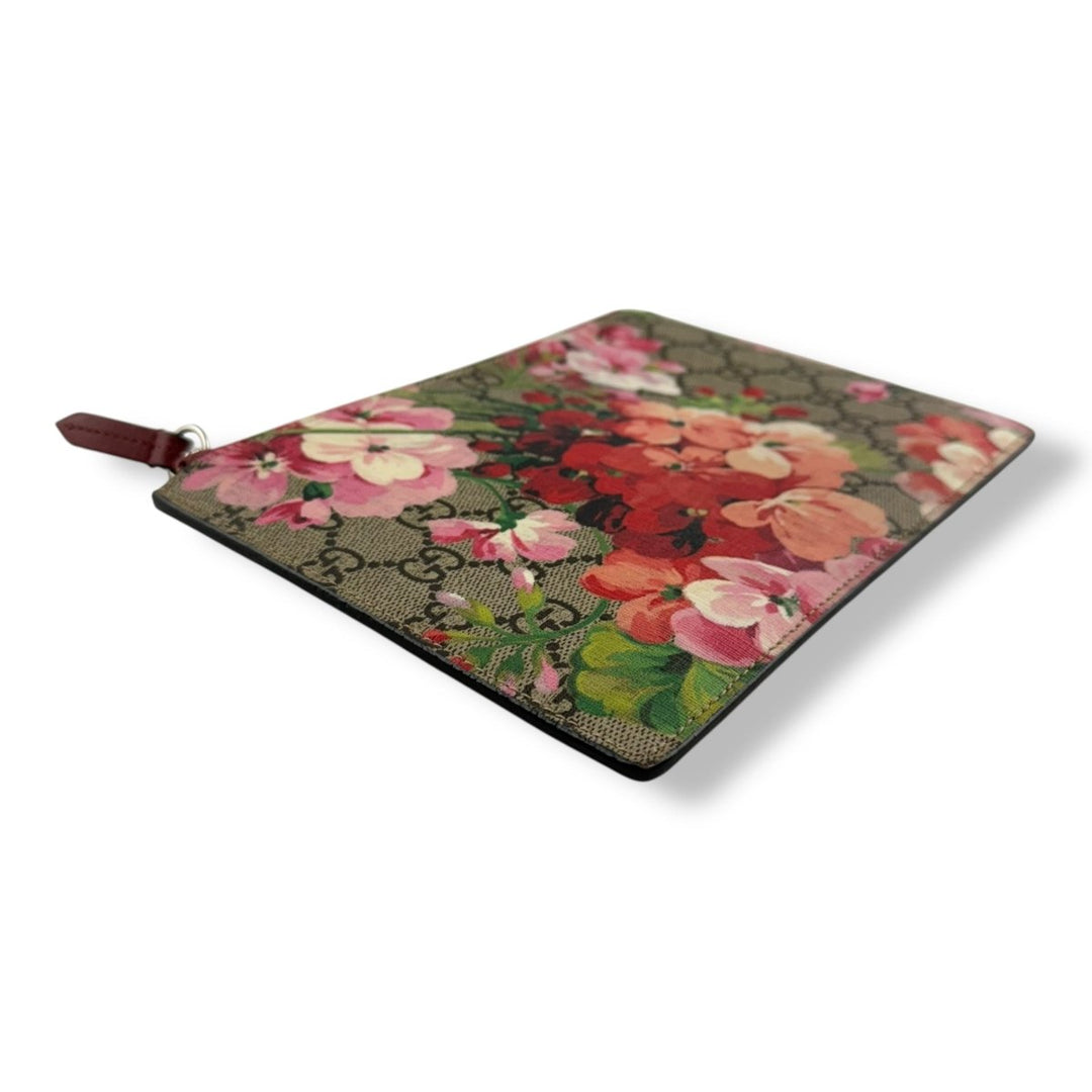 Gucci GG Supreme Pink Bloom Clutch Pouch - Lux Central