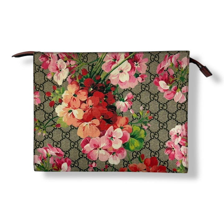 Gucci GG Supreme Pink Bloom Large Toiletry Pouch - Lux Central