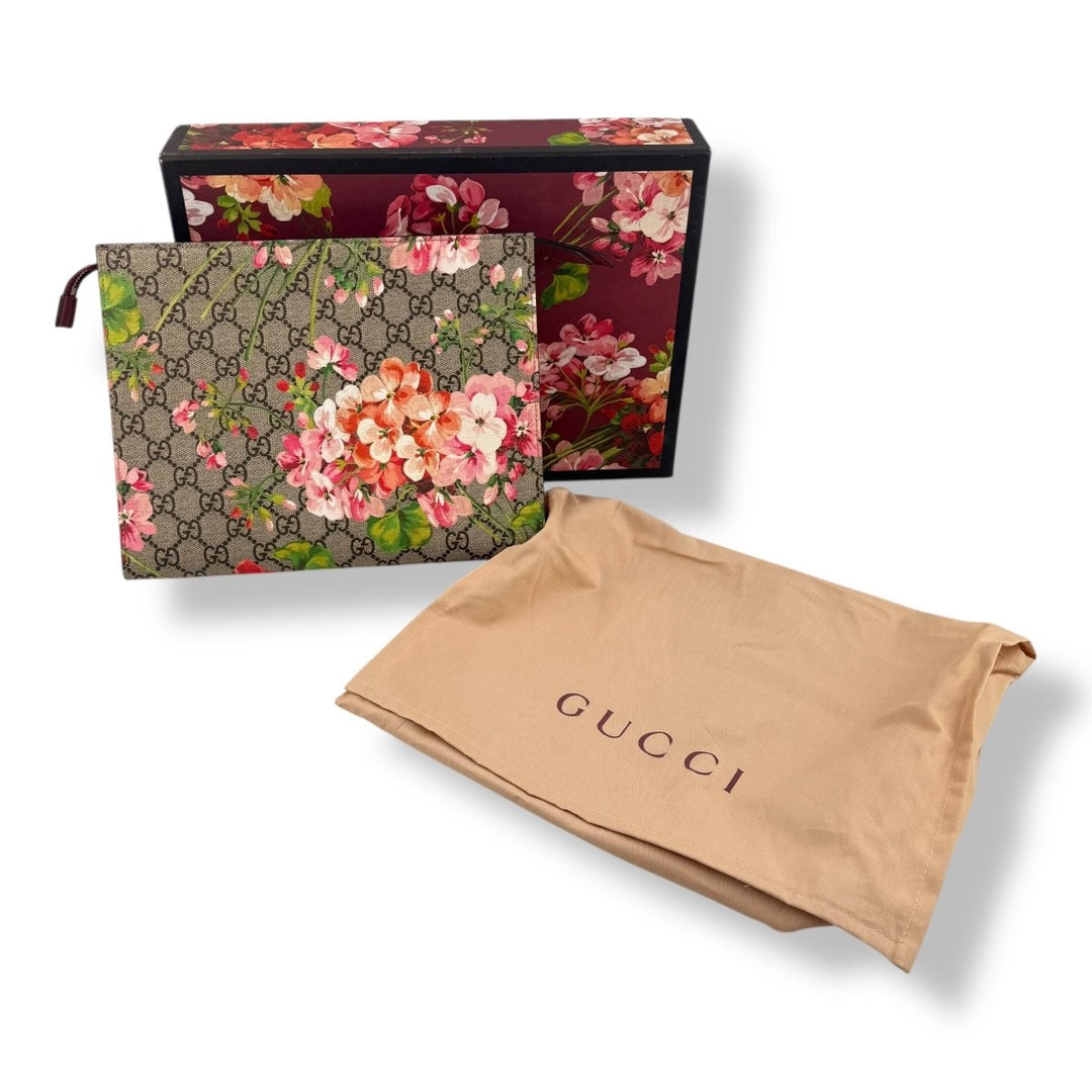 Gucci GG Supreme Pink Bloom Large Toiletry Pouch - Lux Central