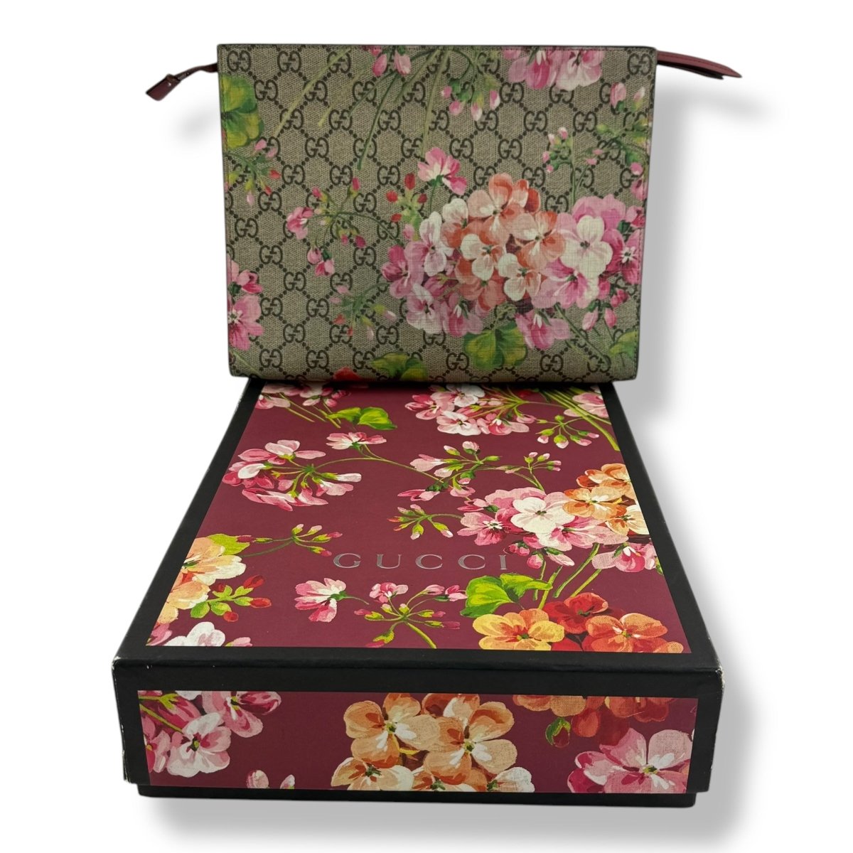 Gucci GG Supreme Pink Bloom Large Toiletry Pouch - Lux Central
