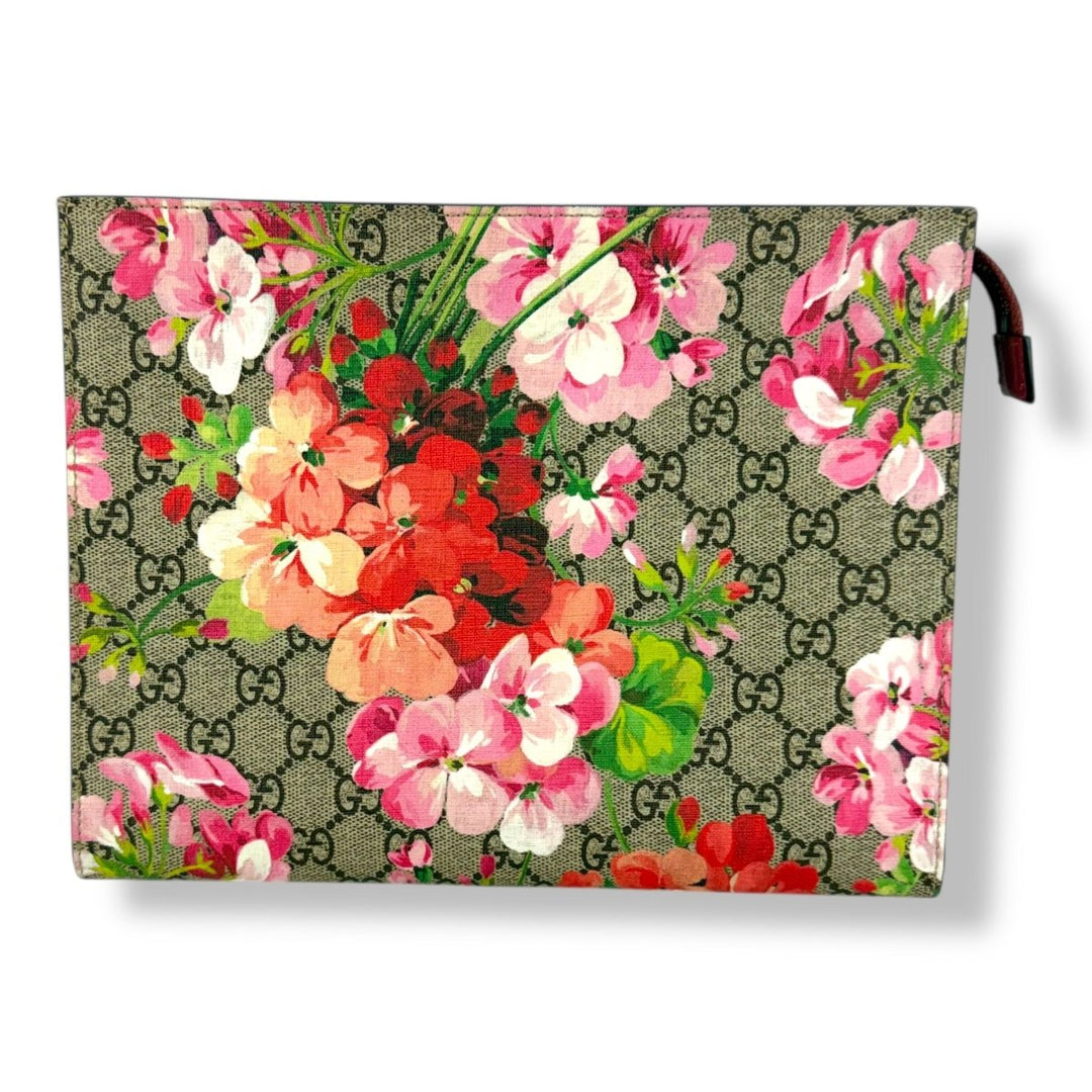 Gucci GG Supreme Pink Bloom Large Toiletry Pouch - Lux Central