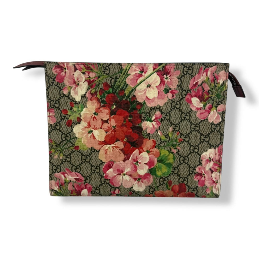Gucci GG Supreme Pink Bloom Large Toiletry Pouch - Lux Central