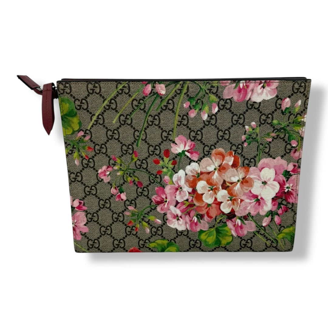Gucci GG Supreme Pink Bloom Large Toiletry Pouch - Lux Central