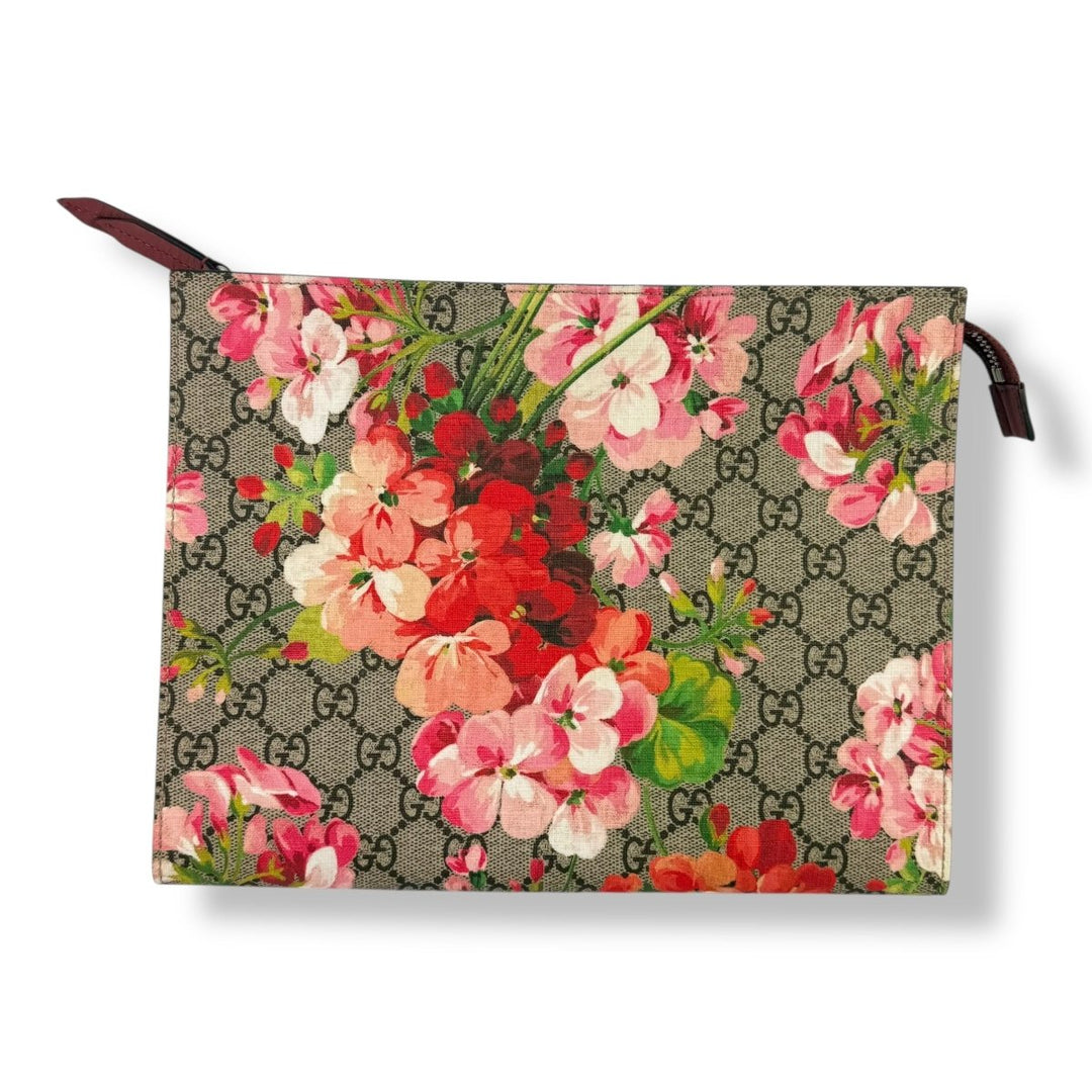 Gucci GG Supreme Pink Bloom Large Toiletry Pouch - Lux Central