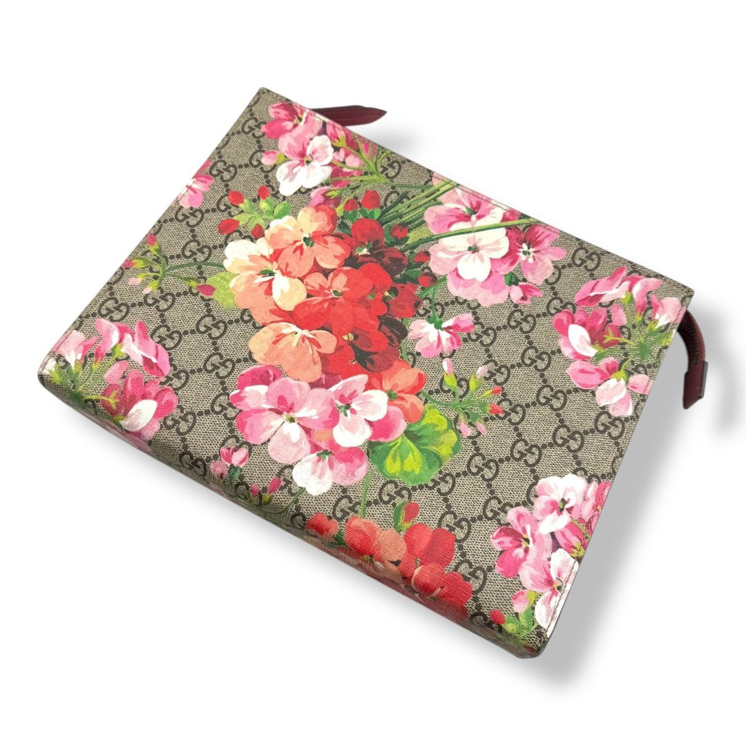 Gucci GG Supreme Pink Bloom Large Toiletry Pouch - Lux Central