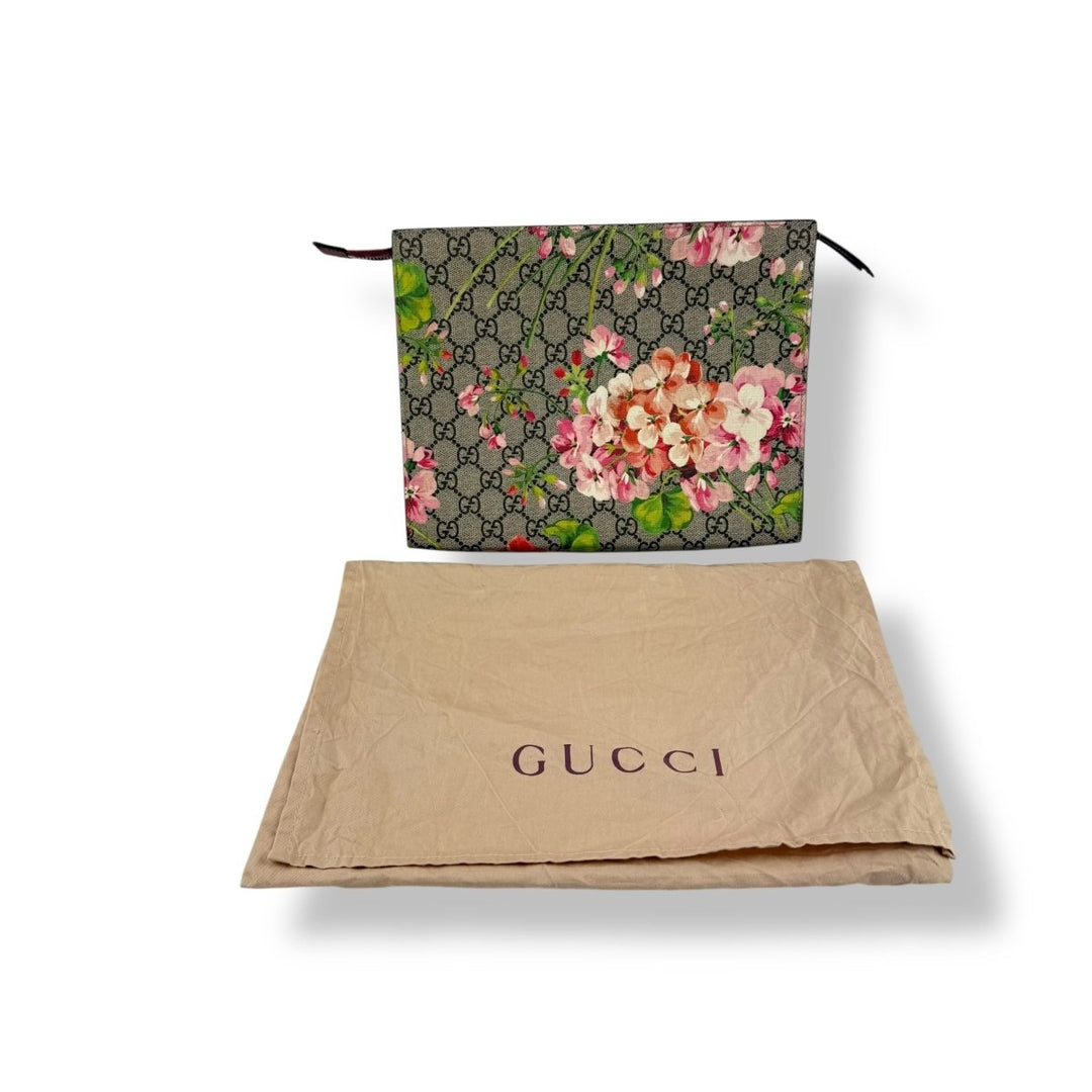 Gucci GG Supreme Pink Bloom Large Toiletry Pouch - Lux Central