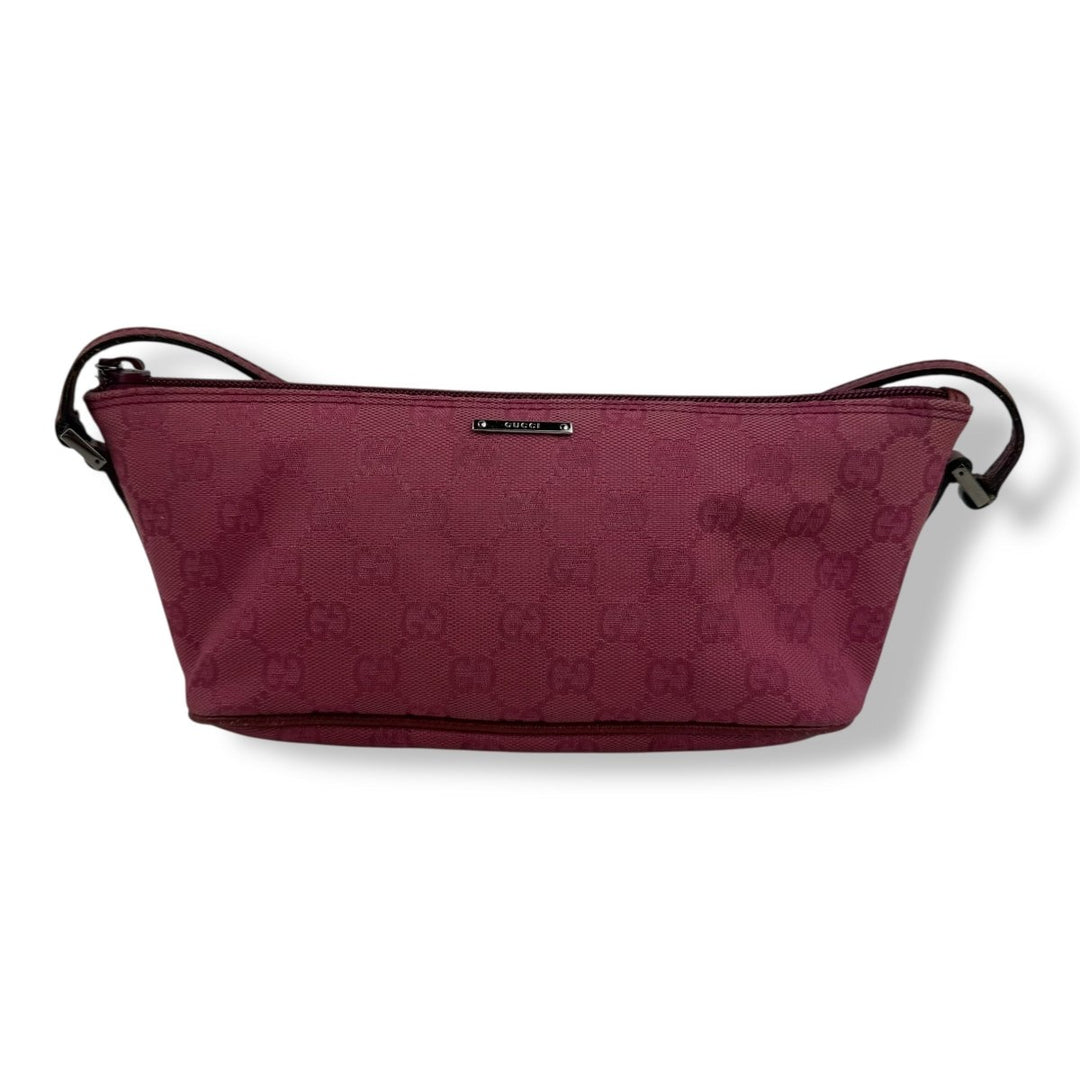 Gucci GG Supreme Pink Mini Boat Pochette Handbag - Lux Central