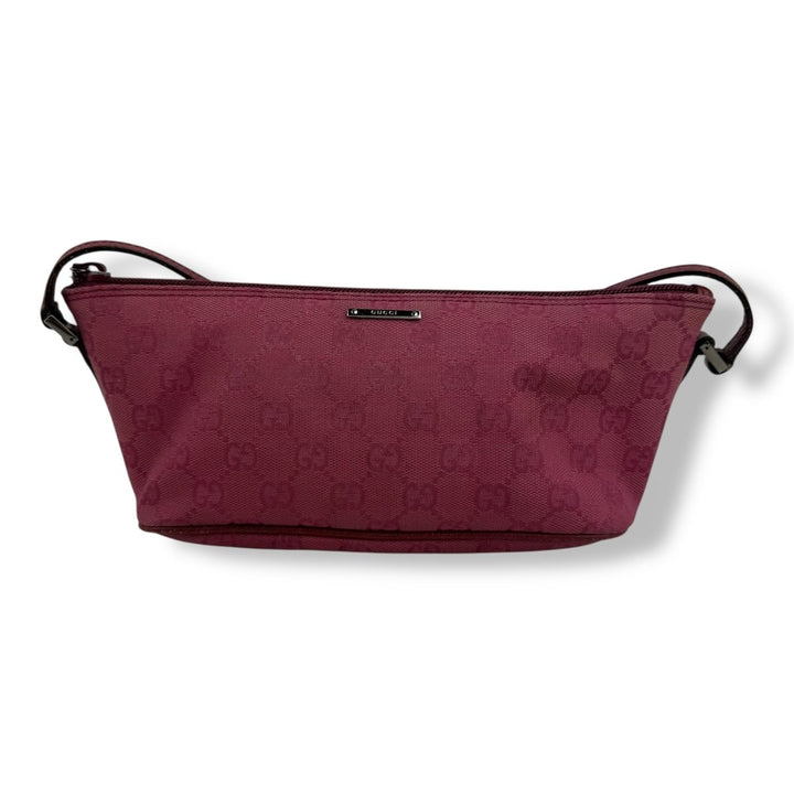 Gucci GG Supreme Pink Mini Boat Pochette Handbag - Lux Central