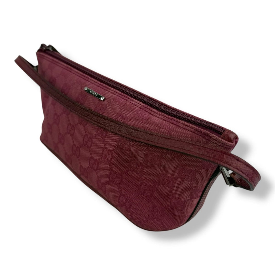 Gucci GG Supreme Pink Mini Boat Pochette Handbag - Lux Central