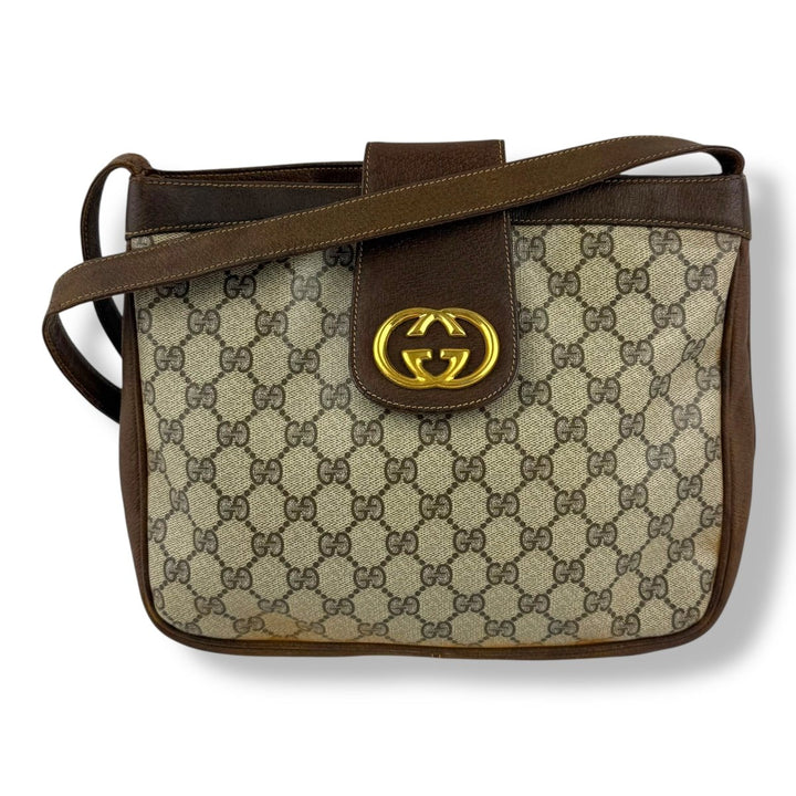 Gucci GG Supreme Saddle Shoulder Bag - Lux Central