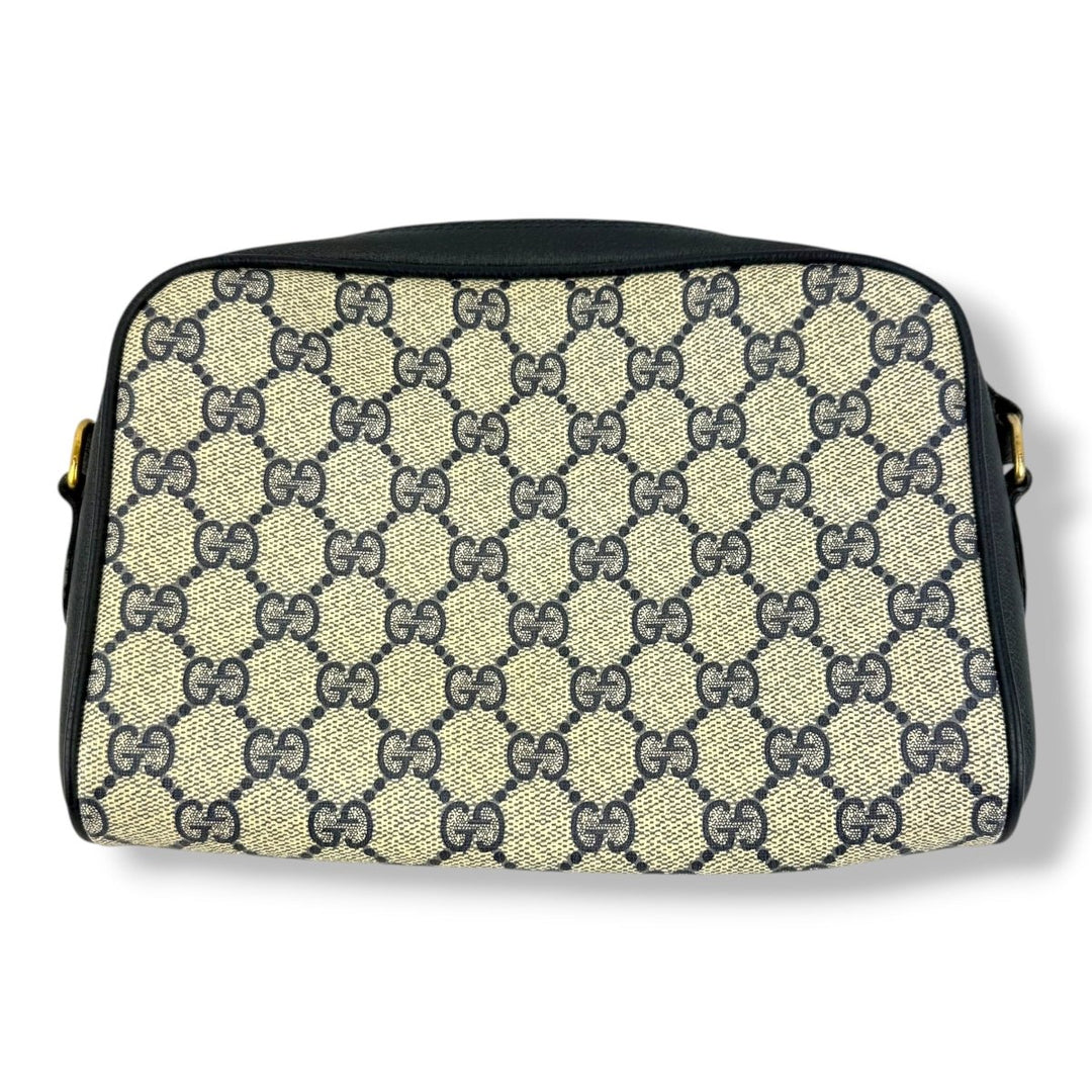 Gucci GG Supreme Sherry Line Beige/Navy Crossbody Bag - Lux Central