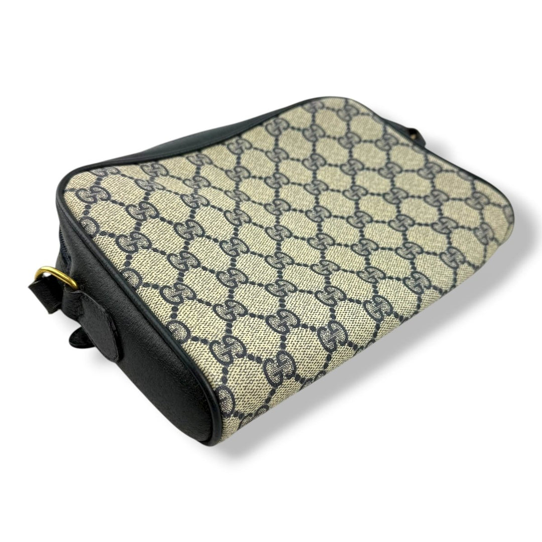 Gucci GG Supreme Sherry Line Beige/Navy Crossbody Bag - Lux Central