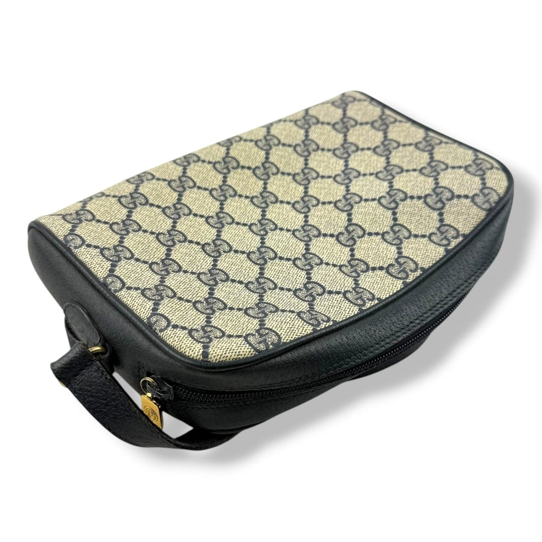 Gucci GG Supreme Sherry Line Beige/Navy Crossbody Bag - Lux Central
