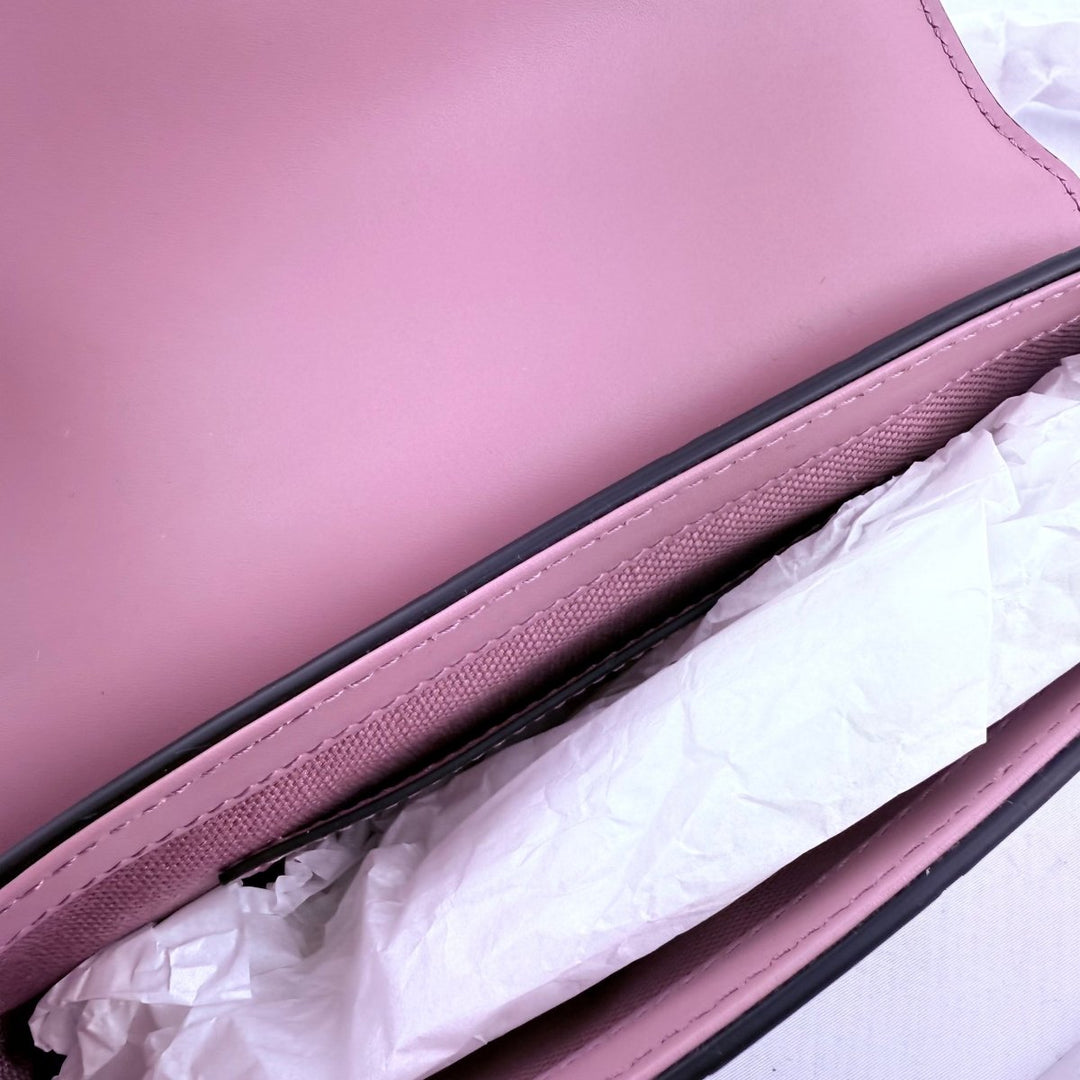 Gucci Gilbert GG Monogram Pink Crossbody Handbag - Lux Central