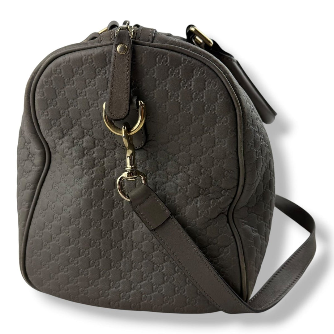 Gucci Guccissima Beige GG Monogram Boston 30 Bag - Lux Central