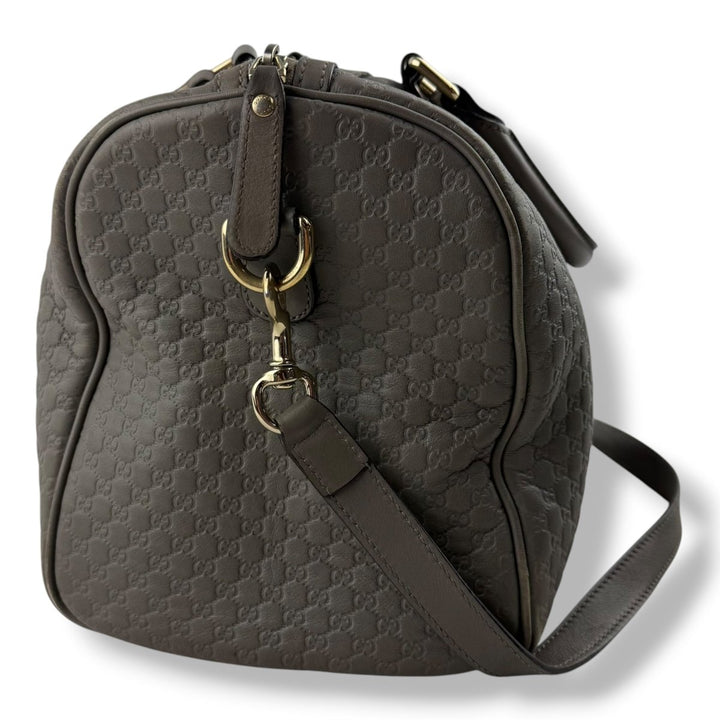 Gucci Guccissima Beige GG Monogram Boston 30 Bag - Lux Central