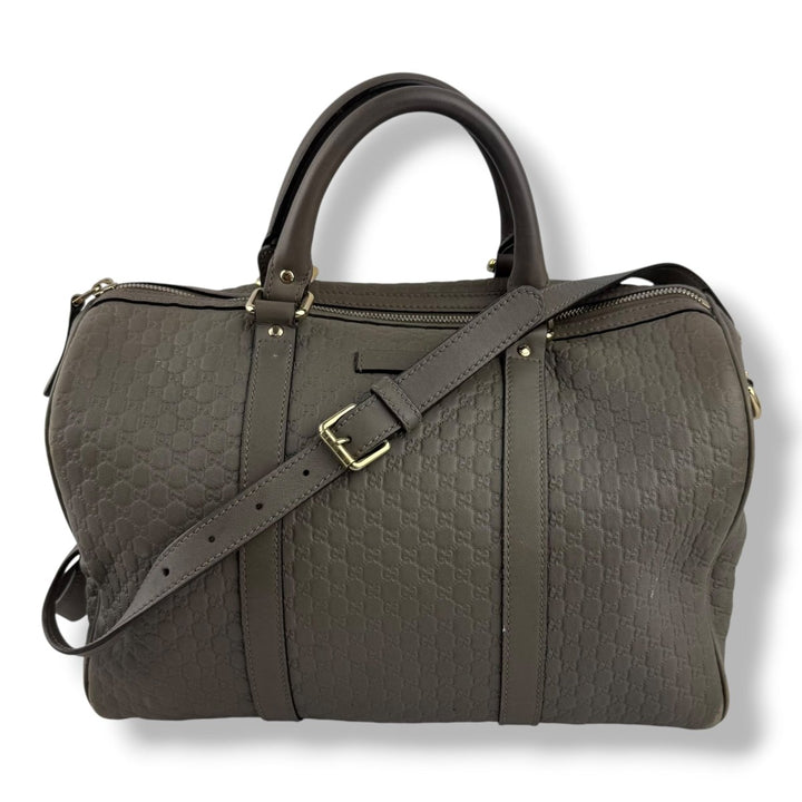 Gucci Guccissima Beige GG Monogram Boston 30 Bag - Lux Central