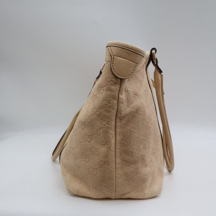 Gucci Guccissima Beige Leather Tote Bag - Lux Central