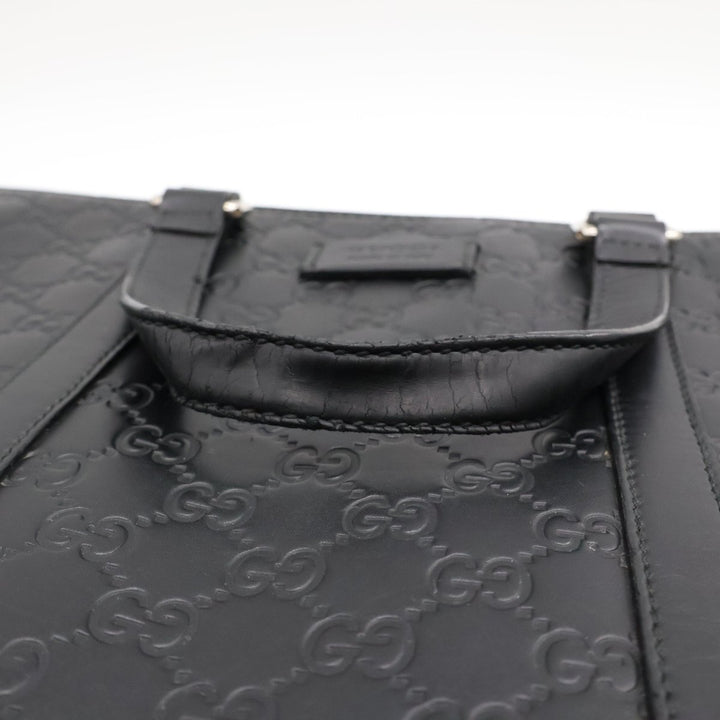 Gucci Guccissima Black Briefcase Business Bag - Lux Central