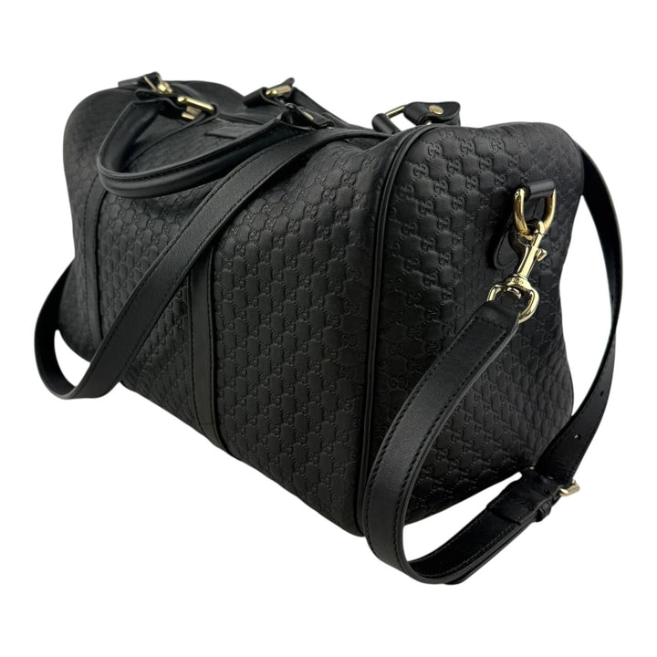 Gucci Guccissima Black GG Monogram Duffle Bag - Lux Central