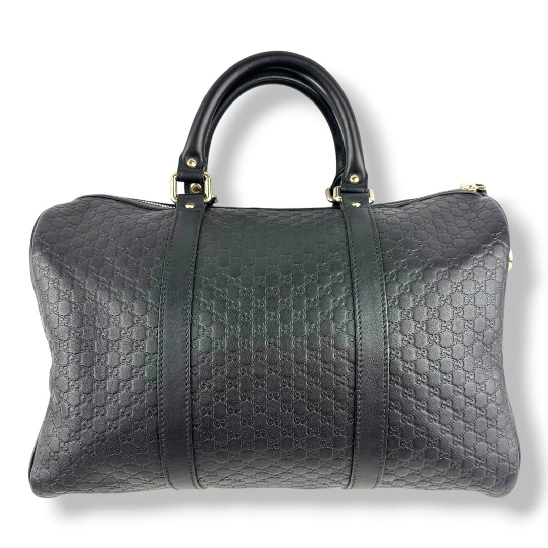 Gucci Guccissima Black GG Monogram Duffle Bag - Lux Central