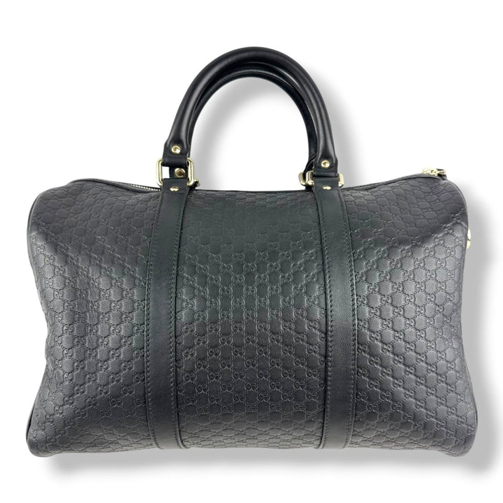 Gucci Guccissima Black GG Monogram Duffle Bag - Lux Central