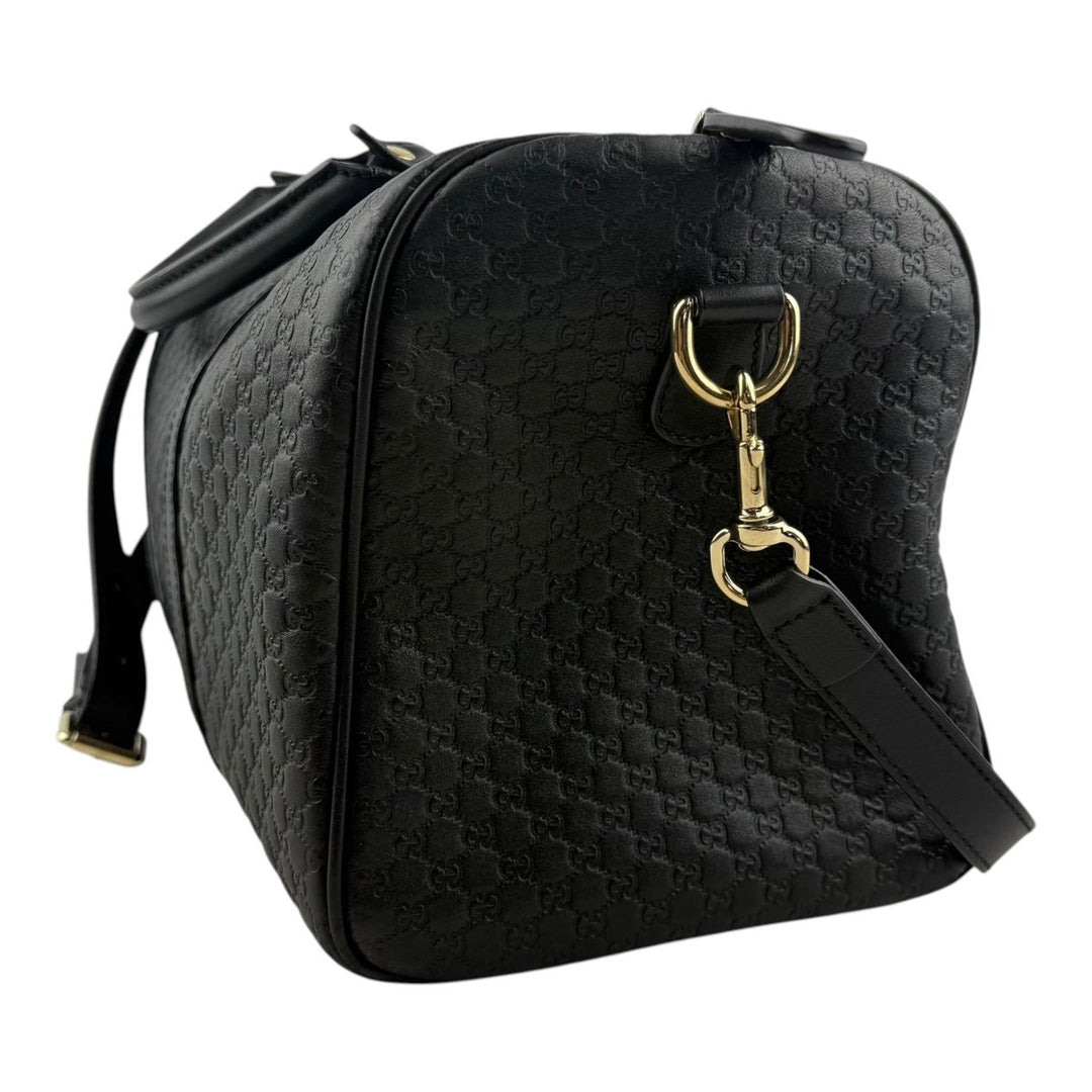 Gucci Guccissima Black GG Monogram Duffle Bag - Lux Central