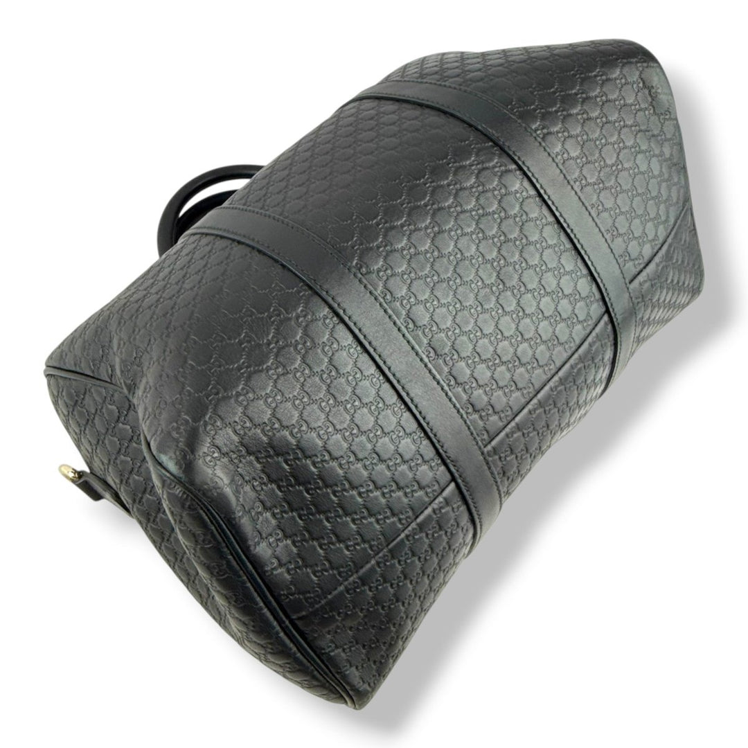 Gucci Guccissima Black GG Monogram Duffle Bag - Lux Central