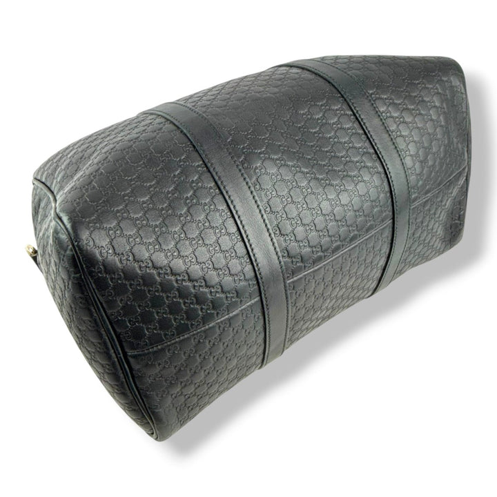 Gucci Guccissima Black GG Monogram Duffle Bag - Lux Central