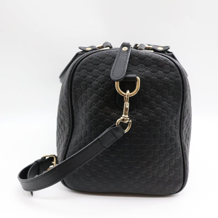 Gucci Guccissima Black GG Monogram Duffle Bag - Lux Central