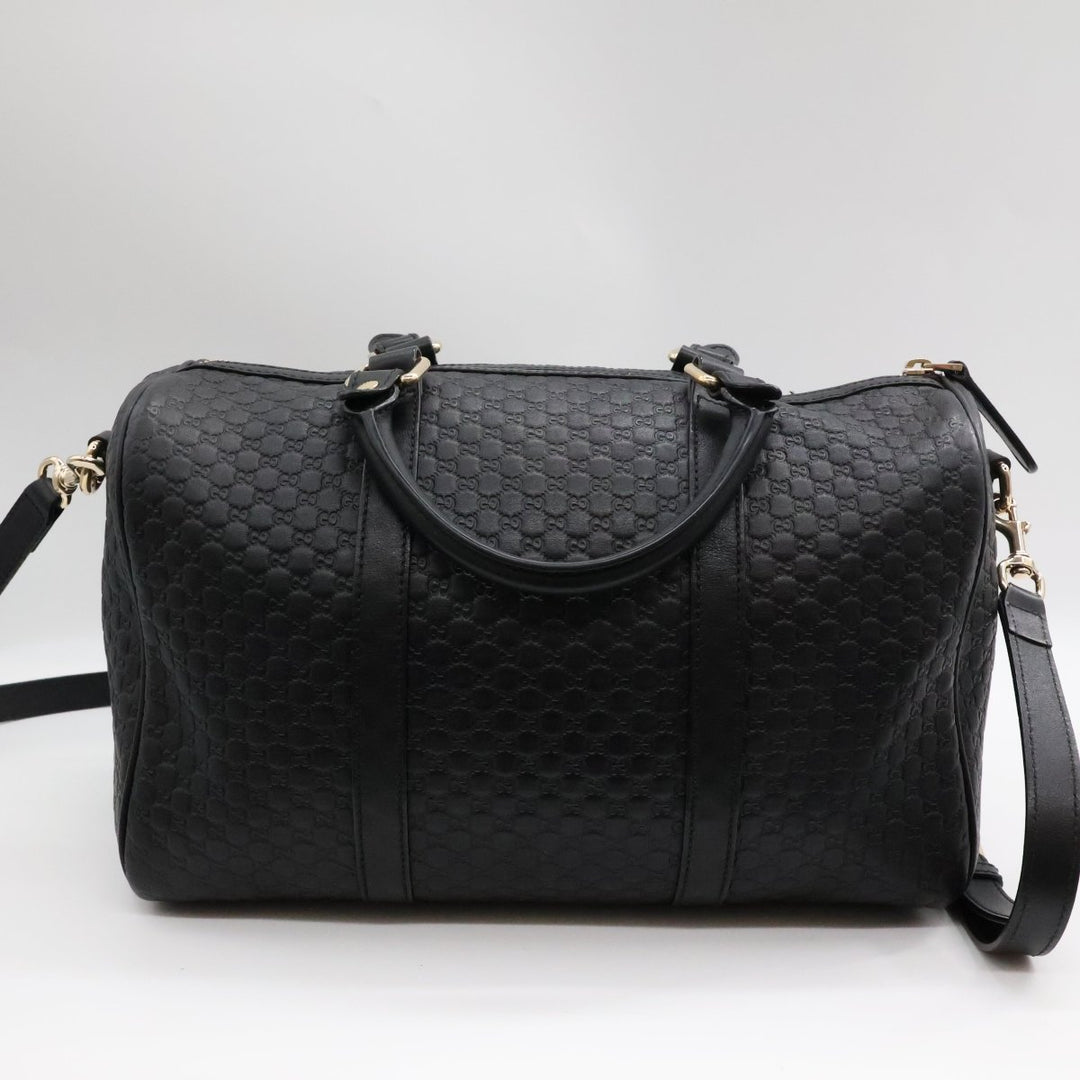 Gucci Guccissima Black GG Monogram Duffle Bag - Lux Central