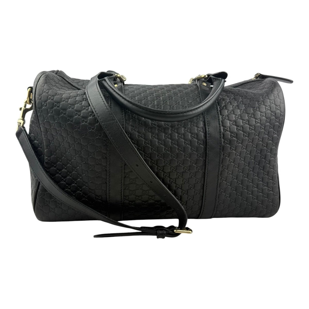 Gucci Guccissima Black GG Monogram Duffle Bag - Lux Central