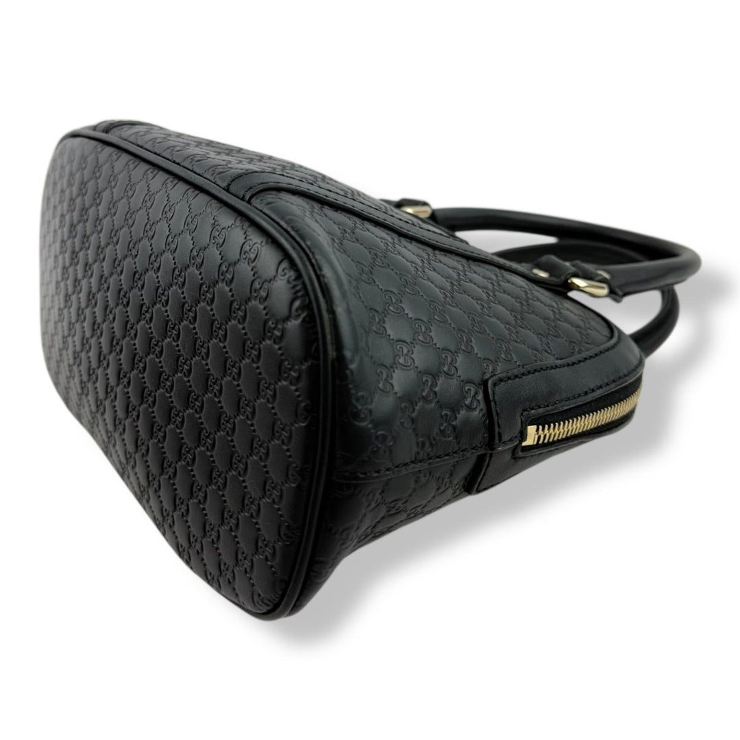 Gucci Guccissima Dome Black GG Monogram Handbag - Lux Central
