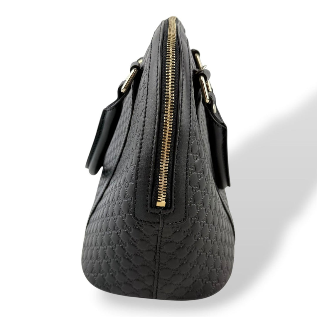 Gucci Guccissima Dome Black GG Monogram Handbag - Lux Central