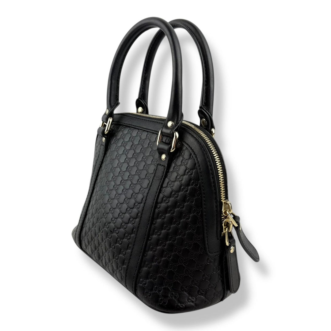 Gucci Guccissima Dome Black GG Monogram Handbag - Lux Central