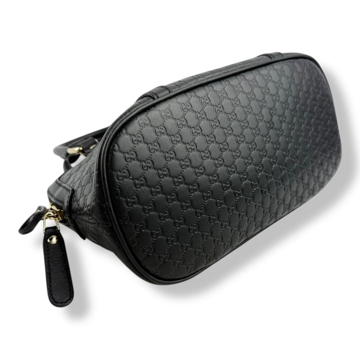 Gucci Guccissima Dome Black GG Monogram Handbag - Lux Central
