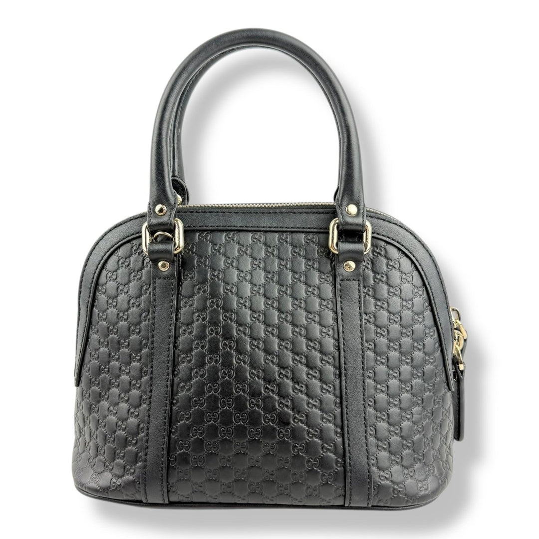 Gucci Guccissima Dome Black GG Monogram Handbag - Lux Central