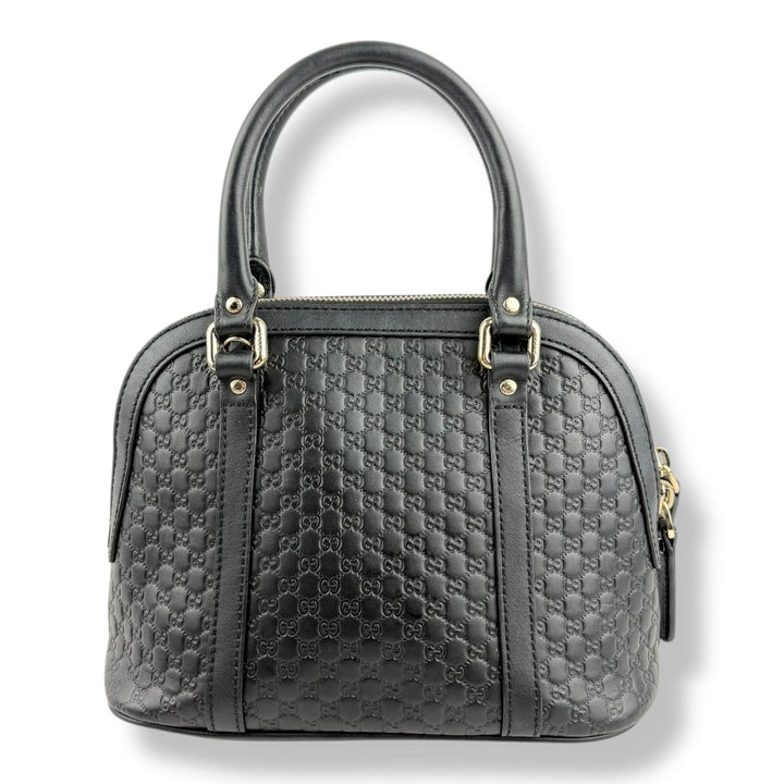 Gucci Guccissima Dome Black GG Monogram Handbag - Lux Central