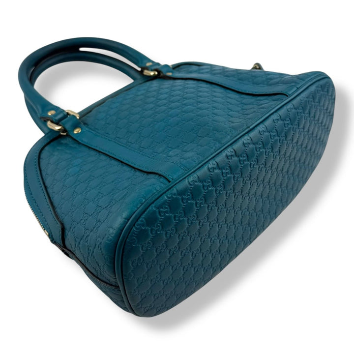 Gucci Guccissima Dome Cyan GG Monogram Handbag - Lux Central