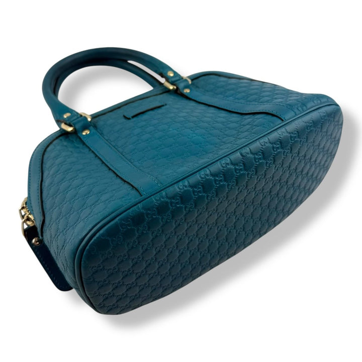 Gucci Guccissima Dome Cyan GG Monogram Handbag - Lux Central