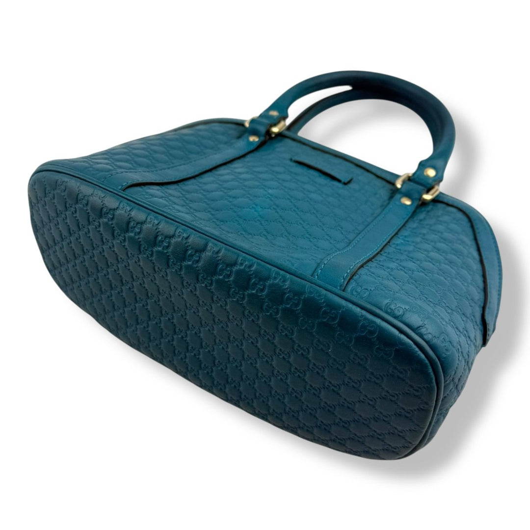 Gucci Guccissima Dome Cyan GG Monogram Handbag - Lux Central