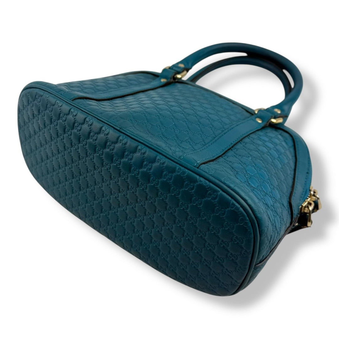 Gucci Guccissima Dome Cyan GG Monogram Handbag - Lux Central