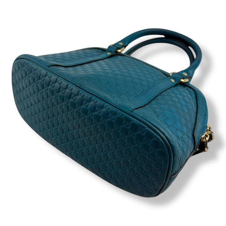 Gucci Guccissima Dome Cyan GG Monogram Handbag - Lux Central