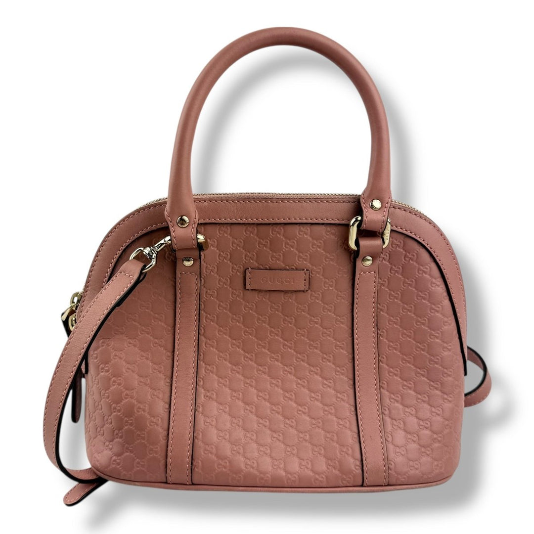 Gucci Guccissima Dome Pink GG Monogram Handbag - Lux Central