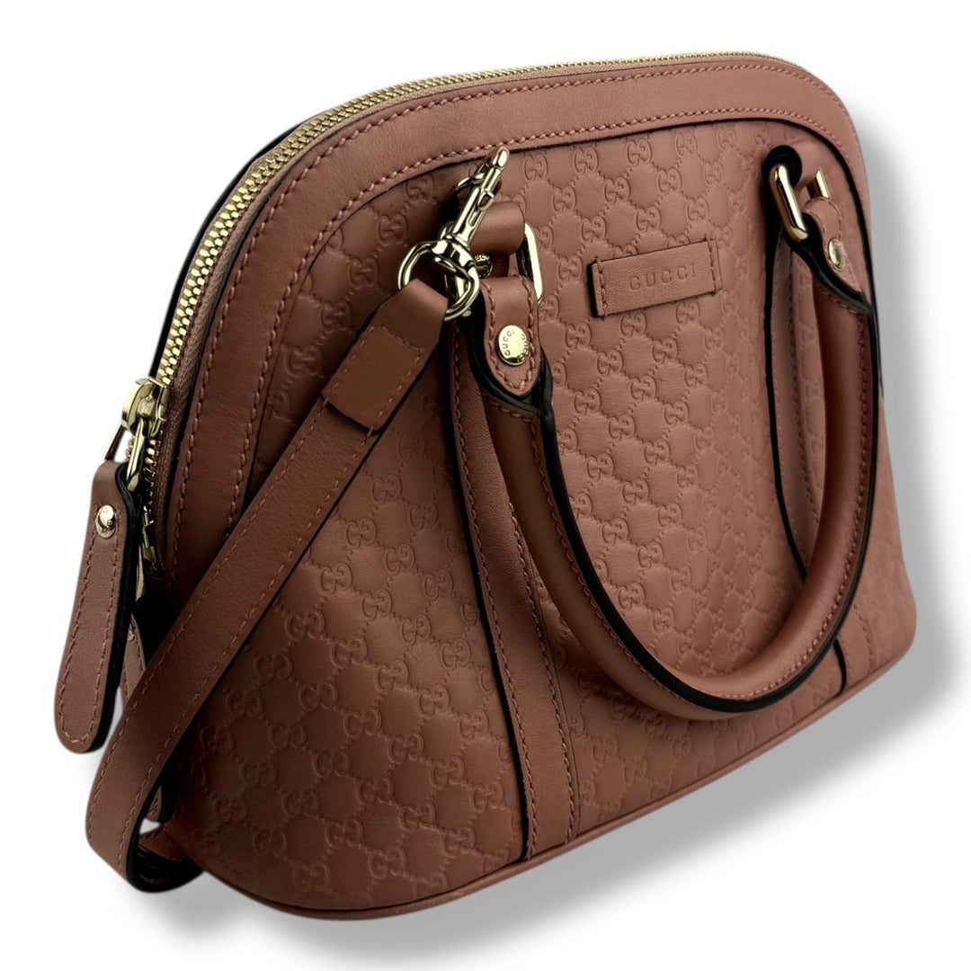 Gucci Guccissima Dome Pink GG Monogram Handbag - Lux Central