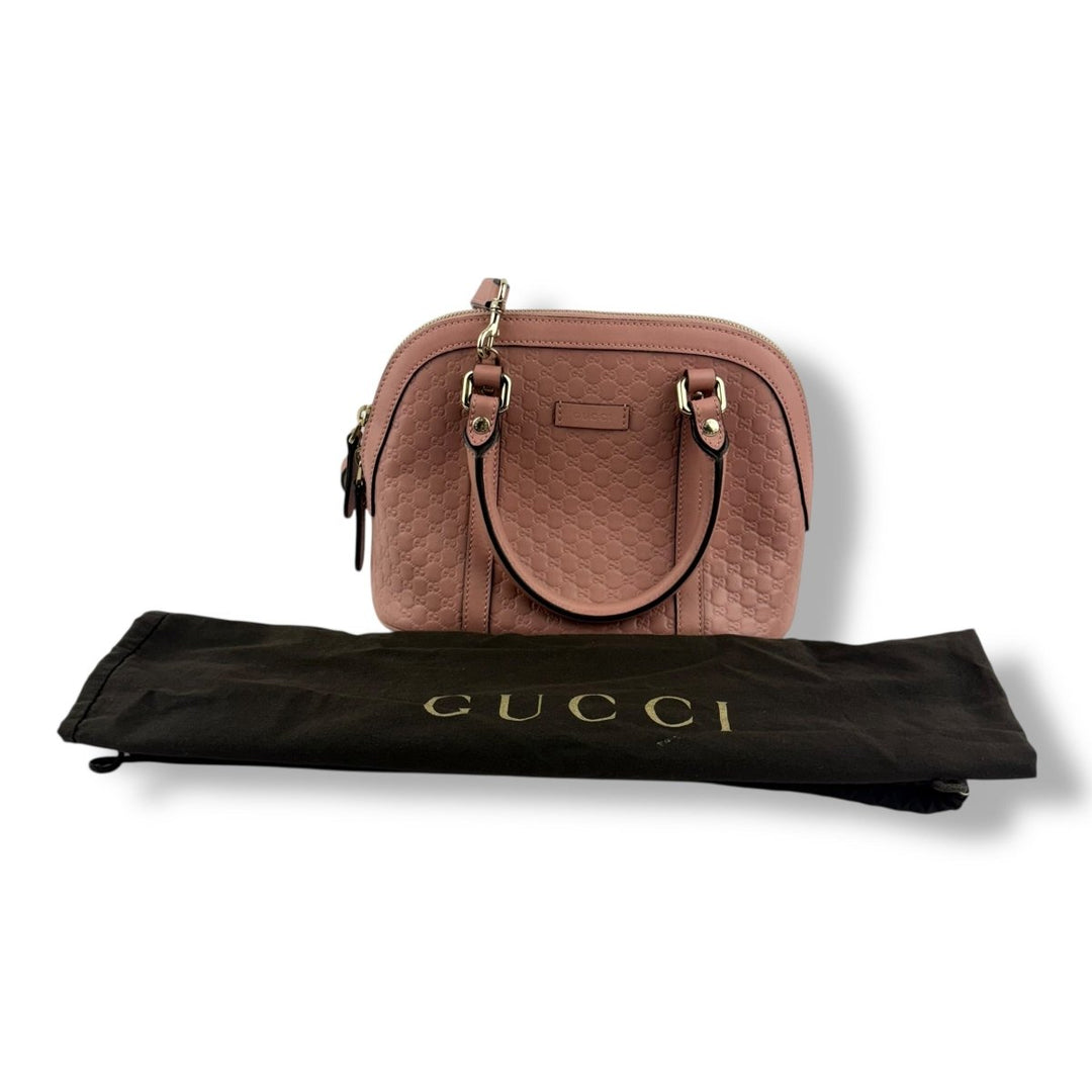 Gucci Guccissima Dome Pink GG Monogram Handbag - Lux Central