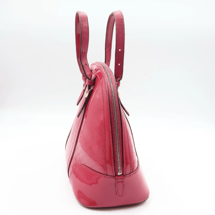 Gucci Guccissima Dome Pink Patent Leather GG Monogram Handbag - Lux Central