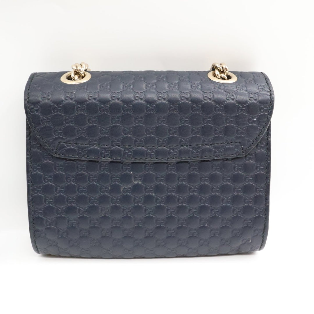 Gucci Guccissima Emily Chain Midnight GG Monogram Handbag - Lux Central